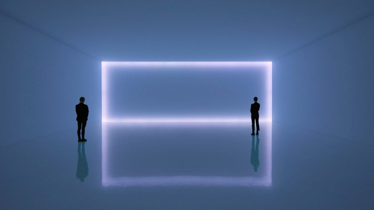 Installation view, Doug Wheeler, 49 Nord 6 Est 68 Ven 12 FL, David Zwirner, New York, 2020