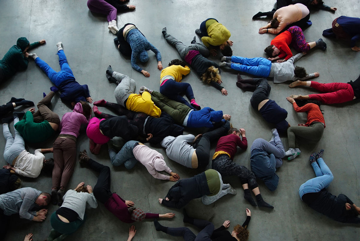 Performance documentation of Kim Brandt, Clear Night, 2016. Photo by Bradley Buehring. Courtesy of the artist