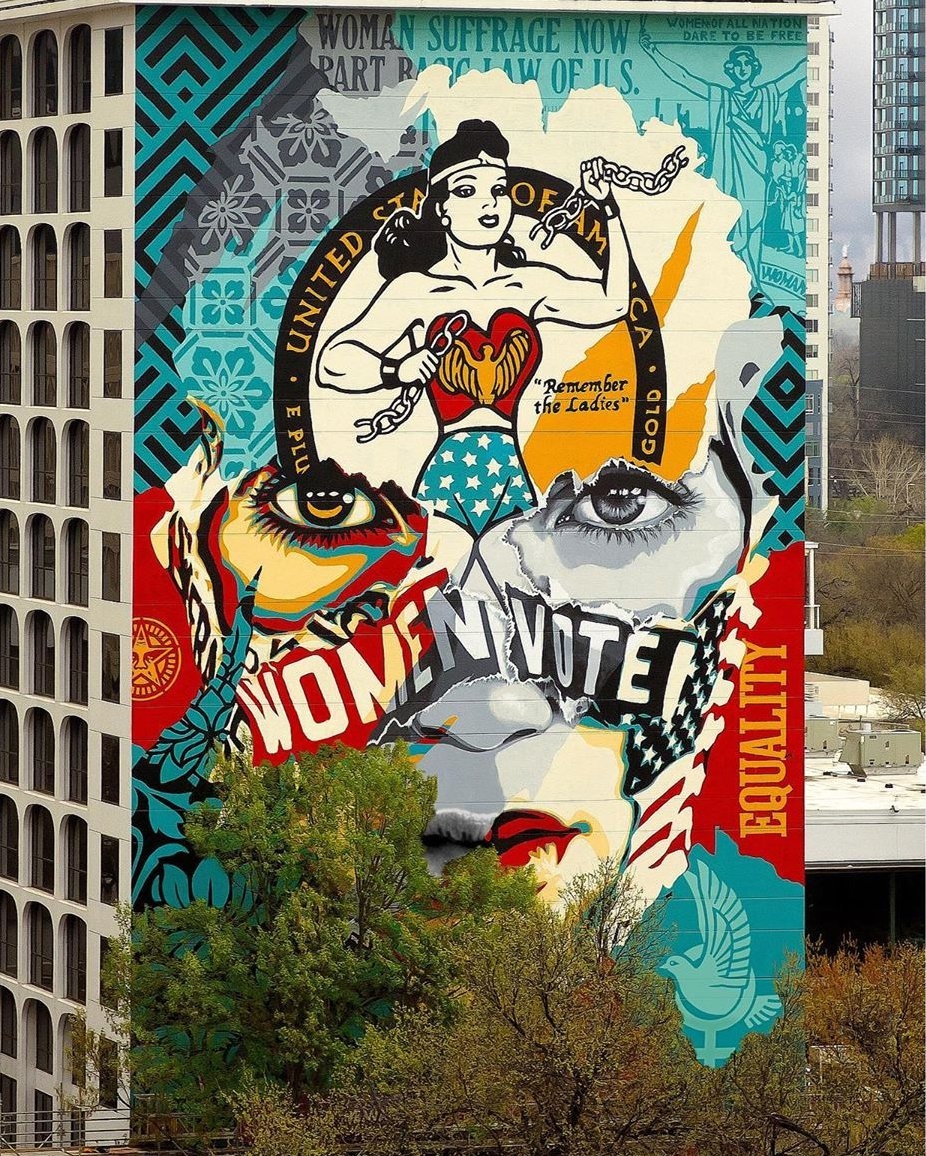 Sandra Chevrier + Obey Giant @ Austin, USA