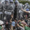 Spot News – Singles – Clash with the Police During an AntiGovernment Demonstration Farouk Batiche, Algeria,