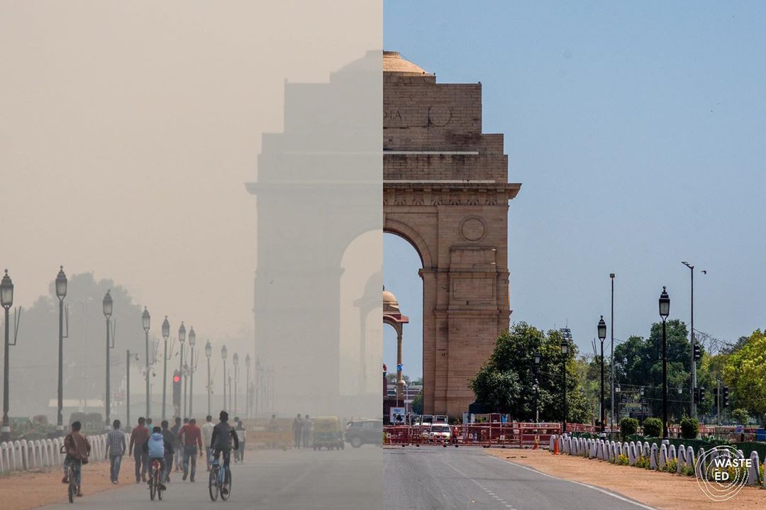 Molti residenti di Delhi vedono i cieli blu per la prima volta in anni dopo solo una settimana di blocco covid-19! Solo pochi mesi fa l'inquinamento atmosferico di Delhi è stato dichiarato un'emergenza per la salute pubblica, ma ora il blocco a livello nazionale dell'India sta effettivamente dando all'atmosfera la possibilità di guarire. I livelli di particolato nocivo nell'aria sono precipitati del 71% nell'arco di una settimana! Nello stesso periodo, anche i livelli di biossido di azoto causati dalle emissioni dei veicoli sono diminuiti del 71%. Per continuare, i paesi dovranno investire in energia pulita e abbandonare il carbone e l'energia non rinnovabile ad alta intensità di combustibili fossili.