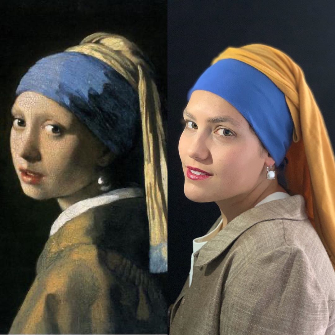 La ragazza con l'orecchino di perla di Johannes Vermeer by Lisa Mansour @lisamansourart