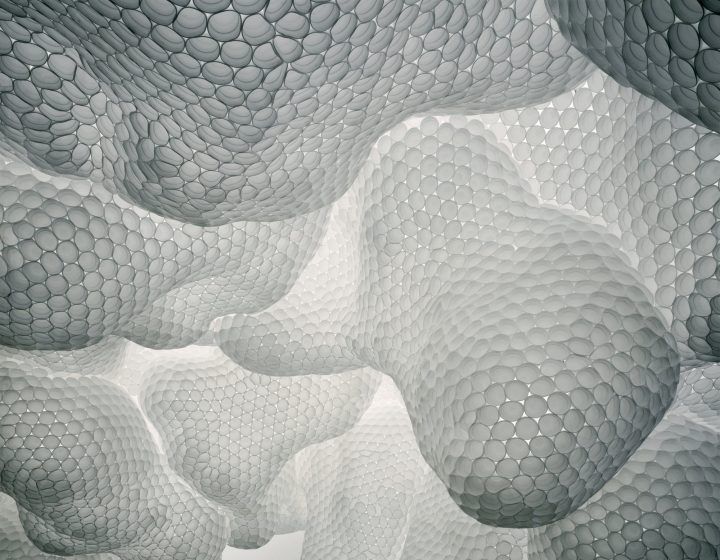 Tara Donovan, Untitled (Styrofoam cups), 2003/2008, styrofoam cups and glue, installation dimensions variable © Tara Donovan