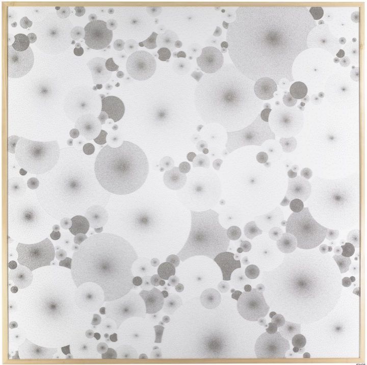 Tara Donovan, Drawing (Pins), 2011, gatorboard, paint, and nickel-plated steel pins, 10' x 10' x 4" (304.8 cm x 304.8 cm x 10.2 cm) © Tara Donovan