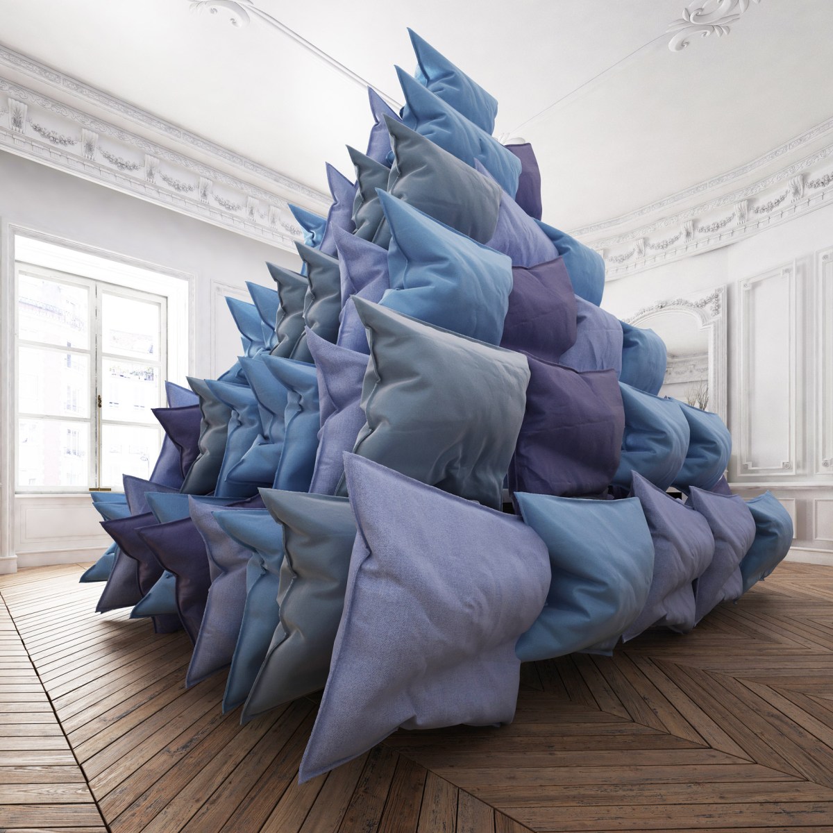 Pillow Pyramid by Cyril Lancelin