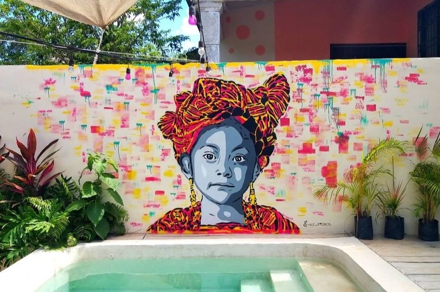 Valé Stencil @ Bacalar, Mexico