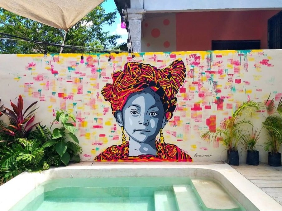 Valé Stencil @ Bacalar, Mexico