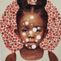 “Colorblind Target” by Nneka Jones (2019), ricamo a mano su tela, 8 x 10 pollici