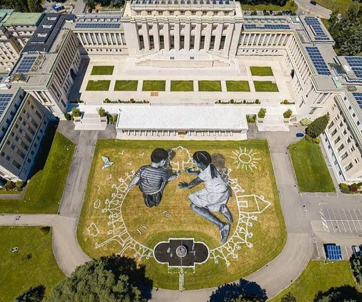 Saype @ Geneva, Switzerland