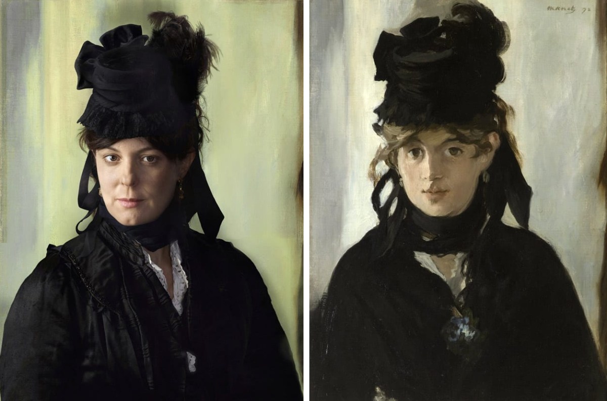 Lucie Rouart, great granddaughter of Morisot. Berthe Morisot, by Edouard Manet, 1872. Photography by Drew Gardner