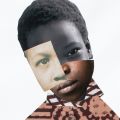 Deborah Roberts, detail of We wear the masks, 2019