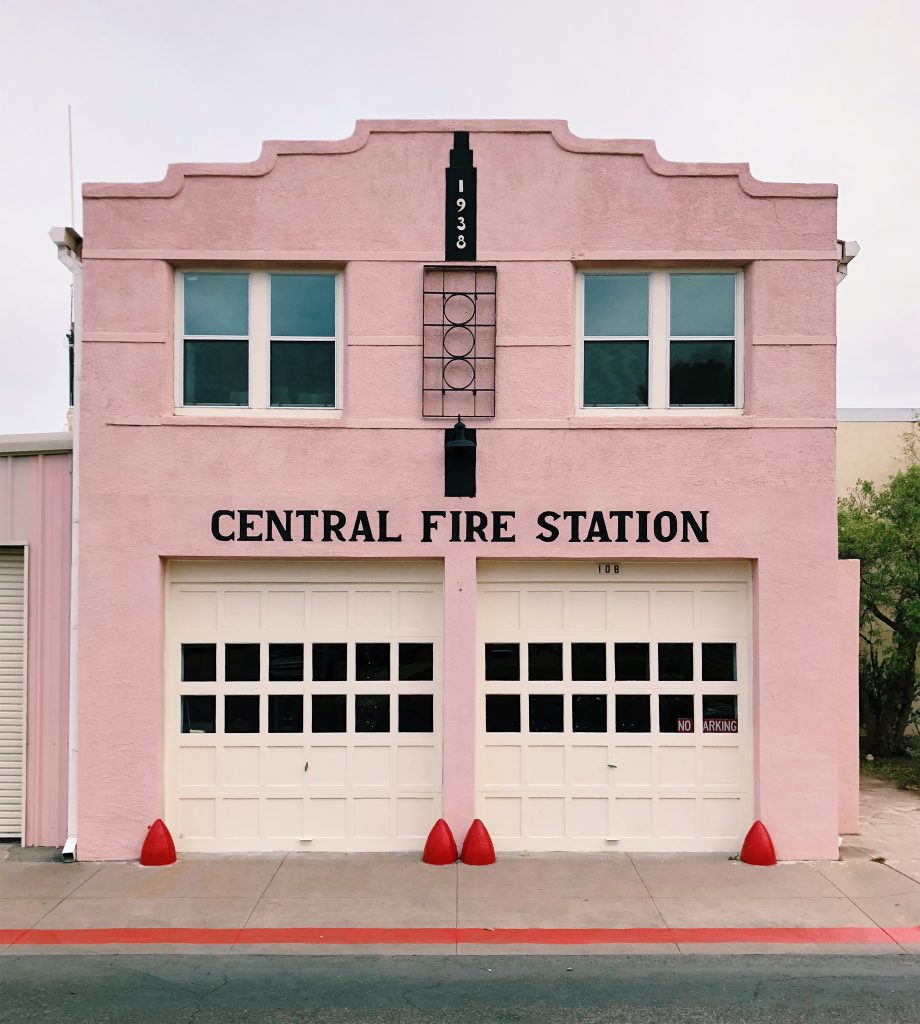 Emily Prestridge, Central Fire Station, Marfa, Texas, c. 1938. Photo courtesy of Accidentally Wes Anderson and @emprestridge