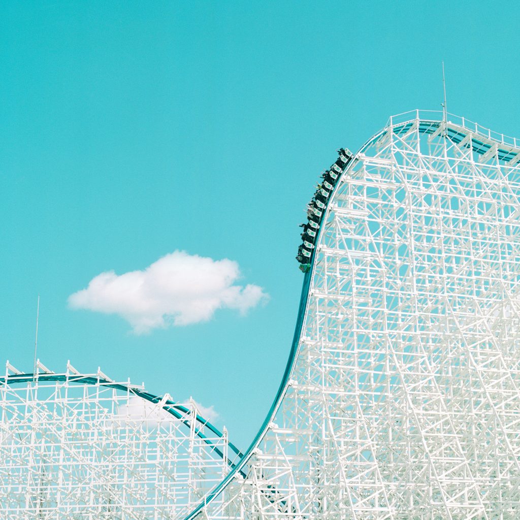 Paul Hiller, The White Cyclone at Nagashima Spa Land, Kuwana, Japan (c. 1994–2018). Photo courtesy of Accidentally Wes Anderson