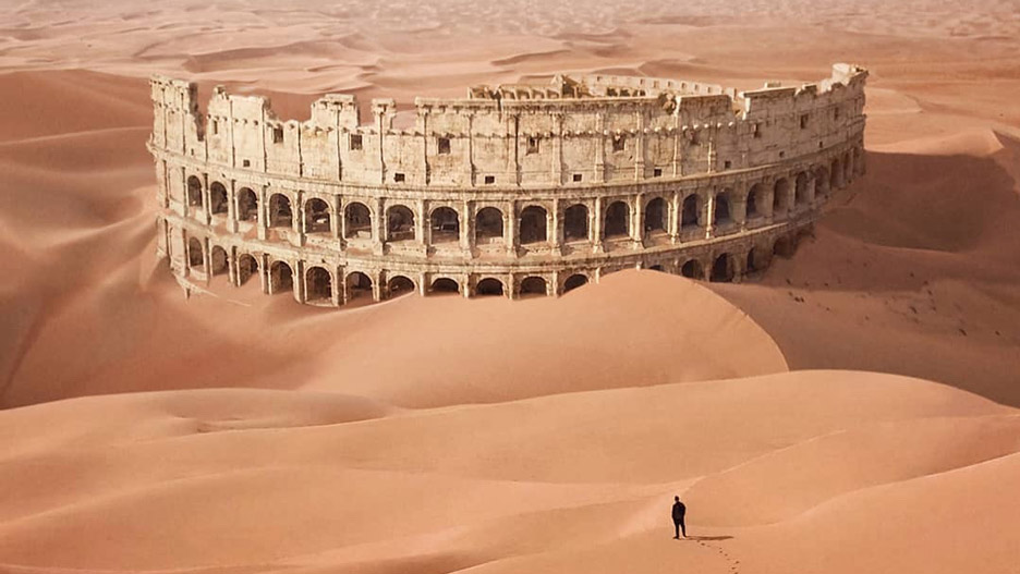 Colosseo, Rome, Italy. "News From the Future" by Fabien Barrau