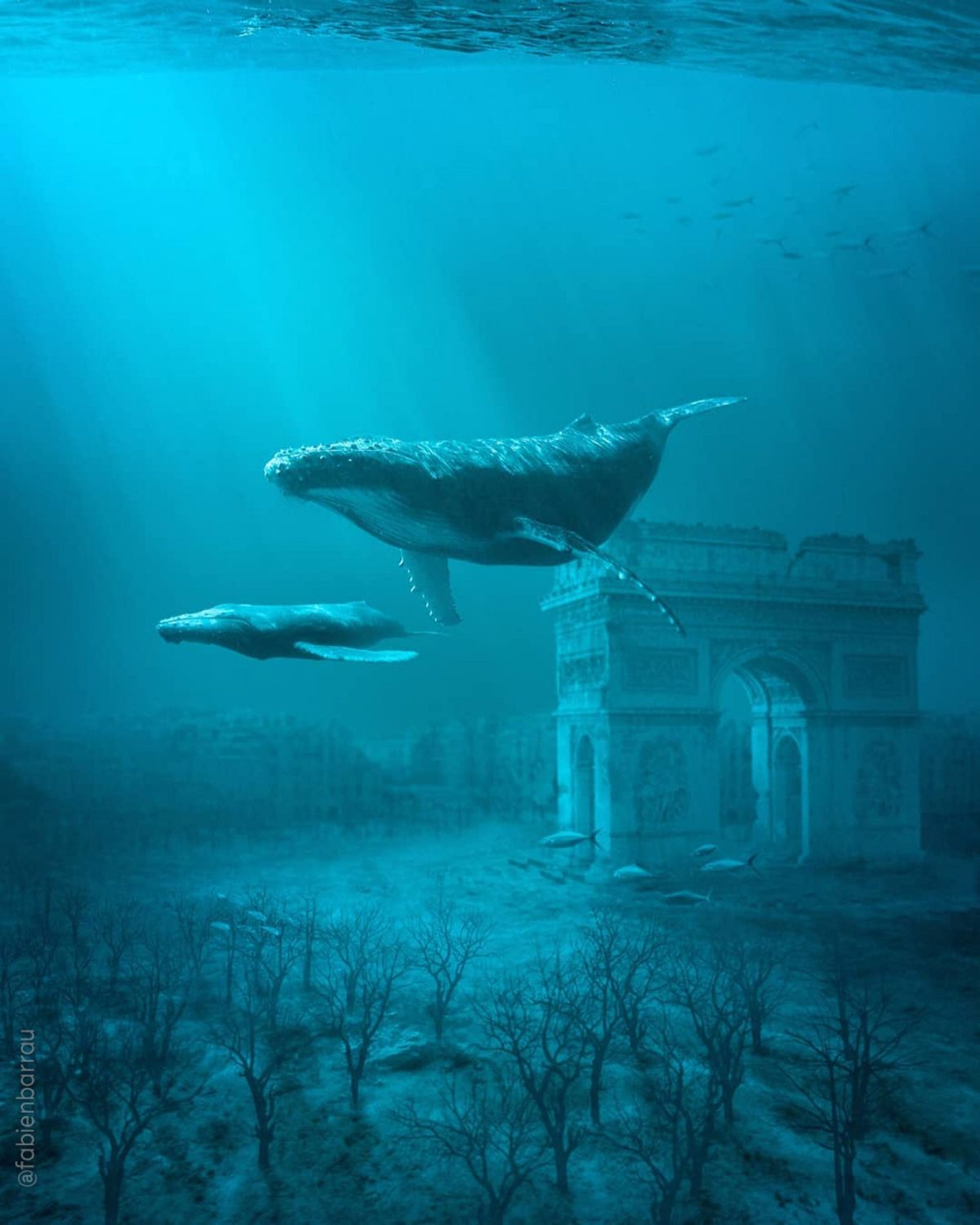 Arch of Triumph, Paris, France. "News From the Future" by Fabien Barrau