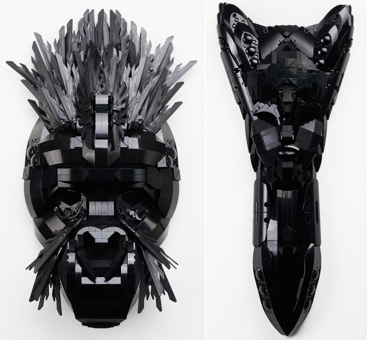 Left: "Simis" (2019). Right: "Esun" (2020) by Ekow Nimako