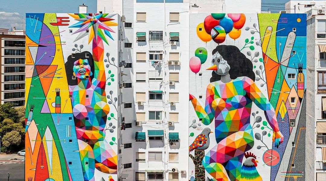 Okudart + Sixe Paredes @ Valencia, Spain