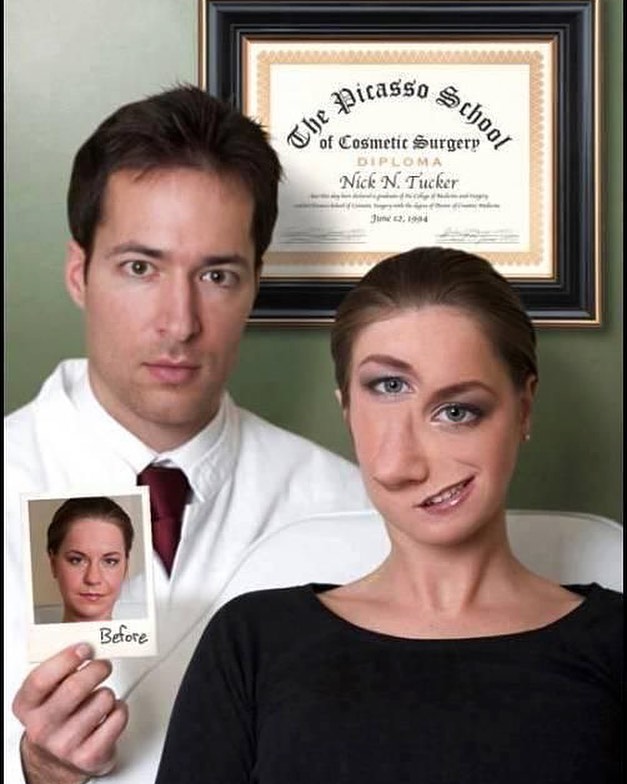The Picasso School of Cosmetic Surgery (Author unknown)