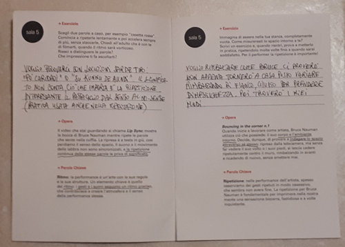 Guida per famiglie della mostra Contrapposto studies