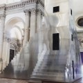 Alla Basilica Di San Giorgio Maggiore, nell’Isola Di San Giorgio, l’installazione “Scarch, the house to watch the sunset” dell’artista svizzero Not Vital