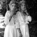 Sue Gallo Baugher and Faye Gallo at the Twins Festival. Twinsburg, Ohio, 1998. Photo by Mary Ellen Mark