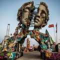 “Chasm” by Daniel Popper ft. A-A-Ron (graffiti tags) in Las Vegas at Electric Daisy Carnival