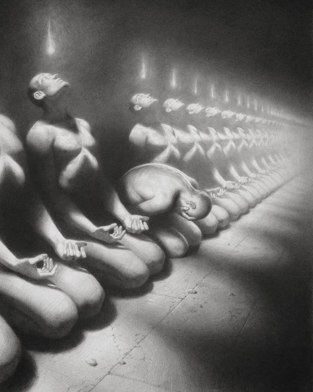 "Untitled", pencil on paper by Miles Johnston