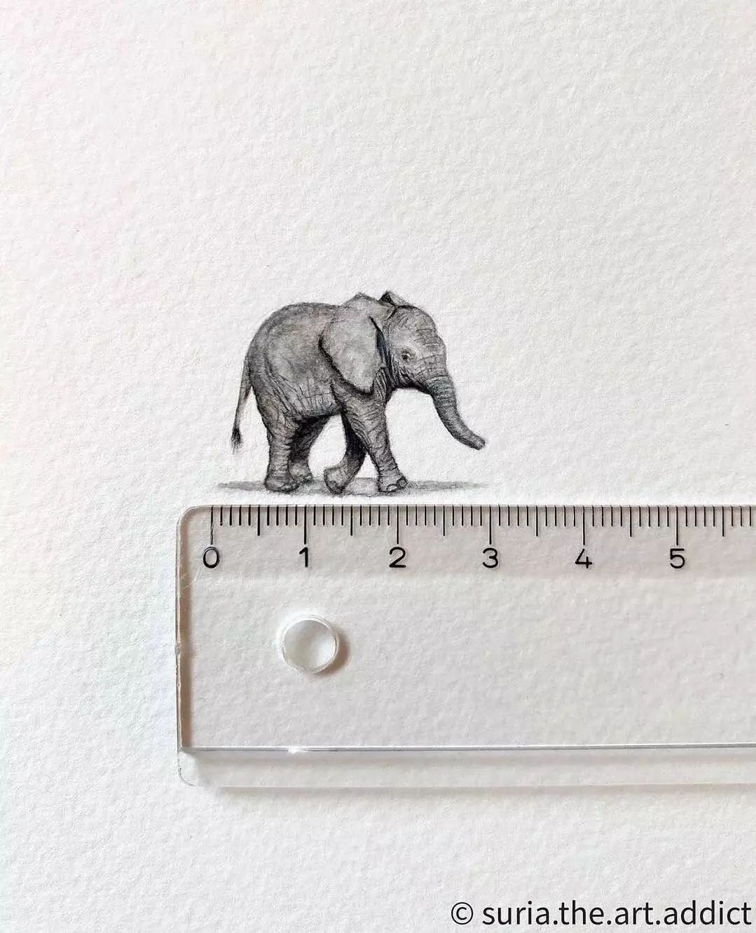 Miniature drawing by Suria Prabha