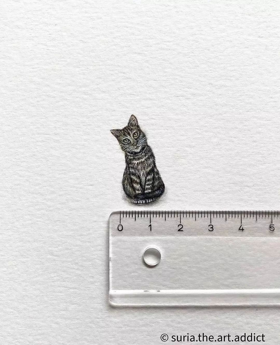 Miniature drawing by Suria Prabha