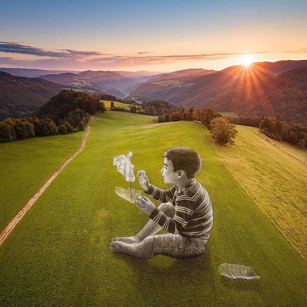 Saype @ Asuel, Switzerland Saype @ Asuel, Switzerland