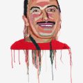 “Isaac Montalvo” (2008) by Jo Hamilton, mixed yarn, 23 x 22 inches