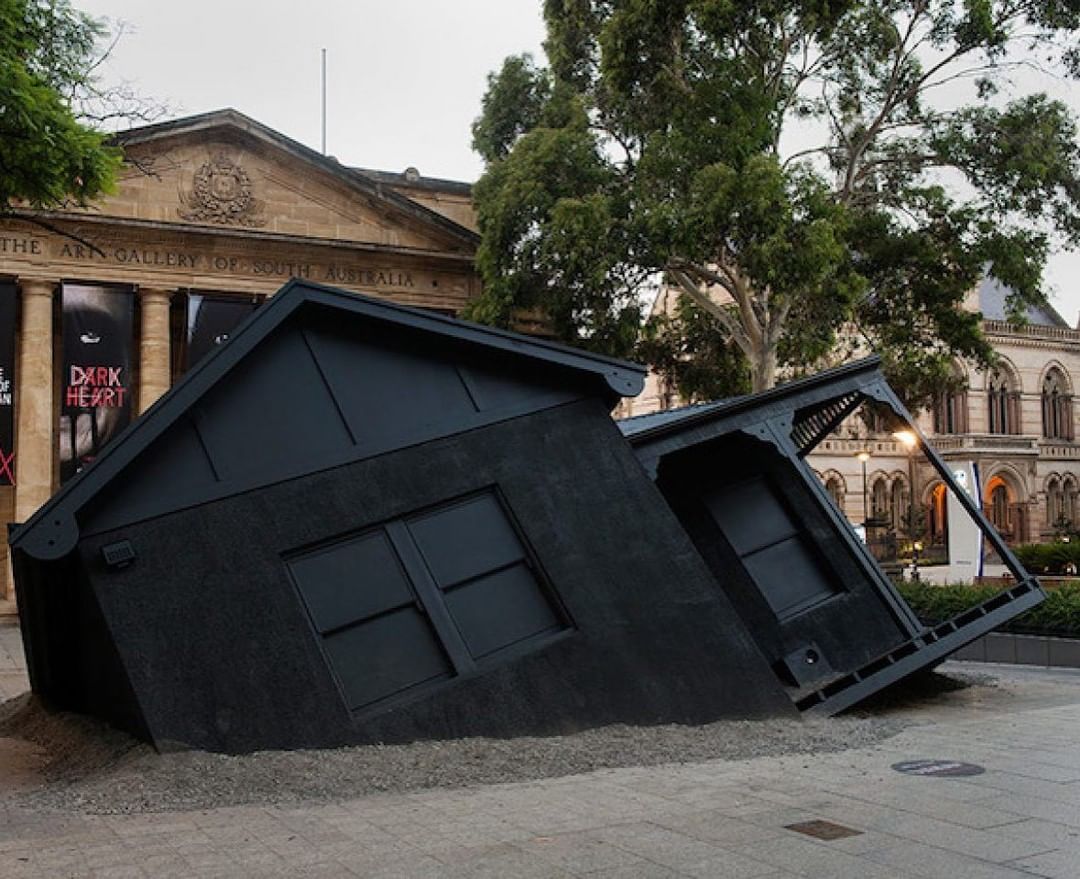 Artwork by Ian Strange. Installation view, ‘Landed’, for the 2014 Adelaide Biennial of Australian Art