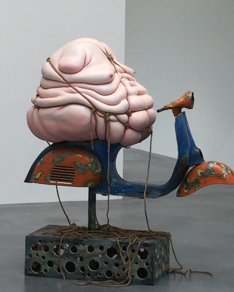 "Fat Body on Vespa" by Ashley Bickerton