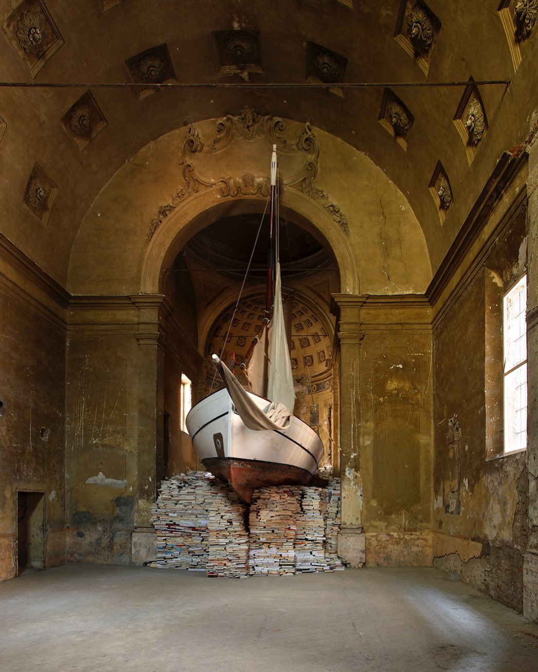 "Naufragio con Spettatore" by Claudio Parmiggiani