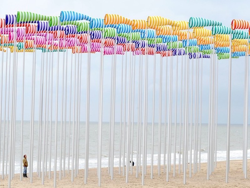 "Photo-souvenir: le vent soufle où il veut" by Daniel Buren