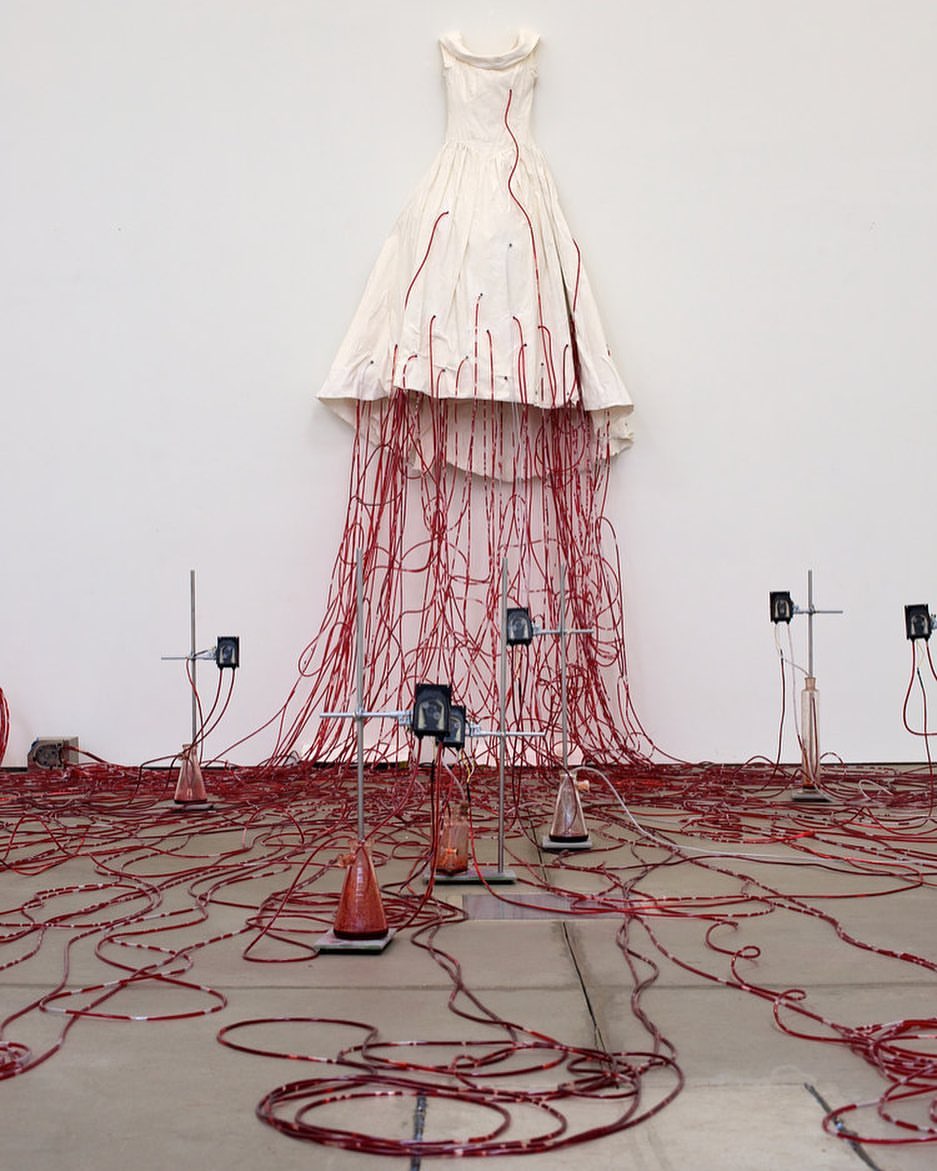 "Dialogue with absence" by Chiharu Shiota