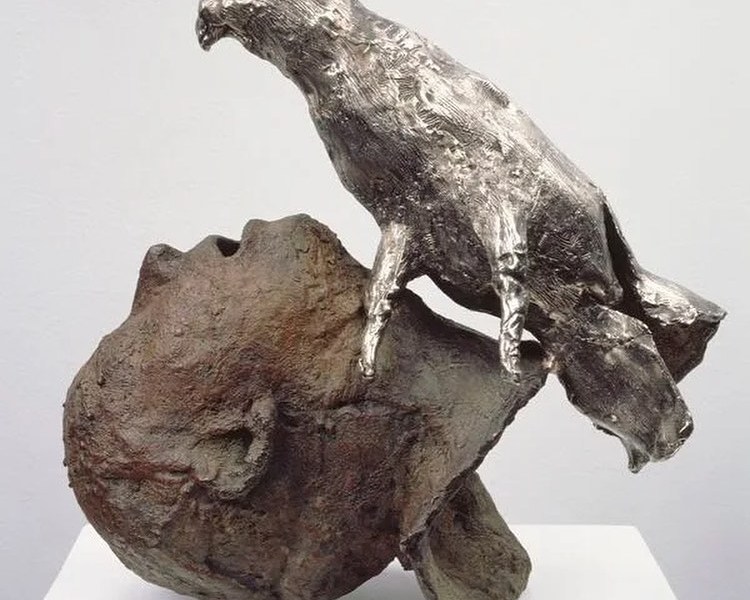 "Head with Bird I (Side)" by Kiki Smith
