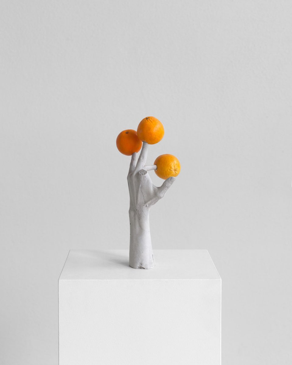 "One Minute Forever (hands/fruits)" by Erwin Wurm