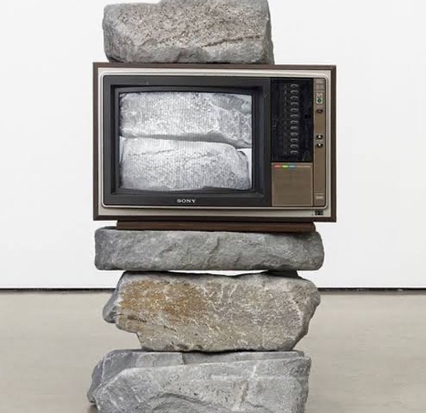 "Untitled (TV Stone Tower)" by Park Hyunki