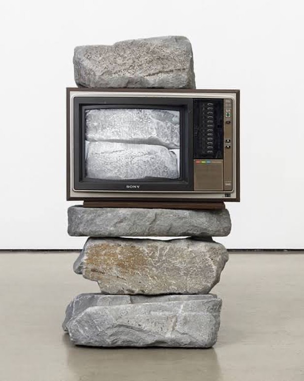 "Untitled (TV Stone Tower)" by Park Hyunki