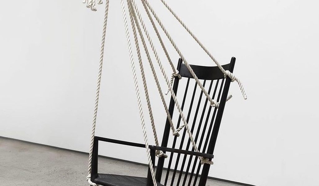 "Rocking Chair with Rope (Meditation #1)" by Ricky Swallow