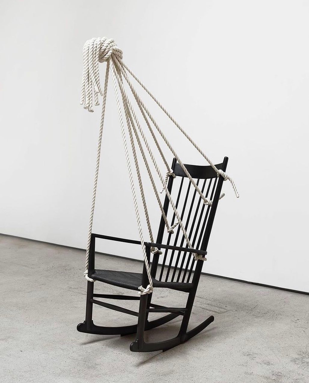 "Rocking Chair with Rope (Meditation #1)" by Ricky Swallow "Rocking Chair with Rope (Meditation #1)" by Ricky Swallow