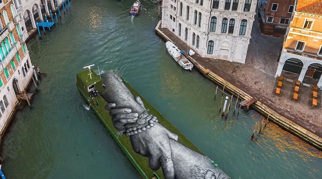 Saype @ Venice, Italy