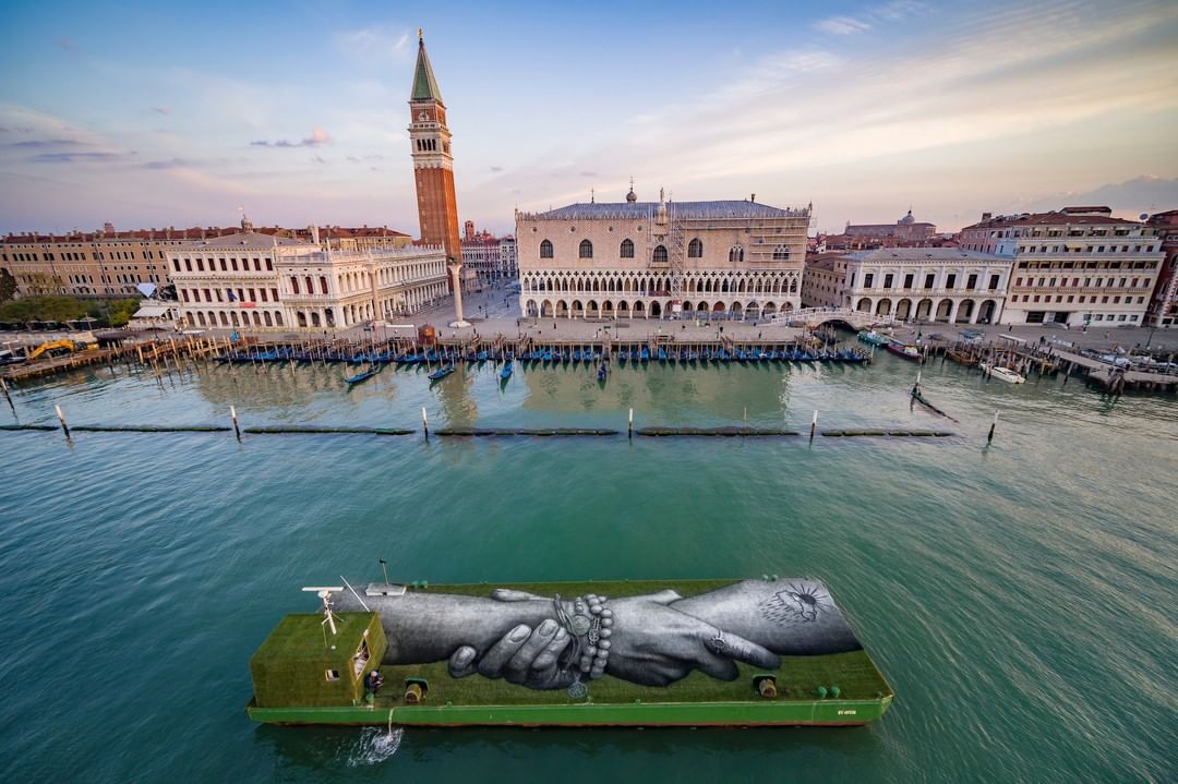 Saype @ Venice, Italy