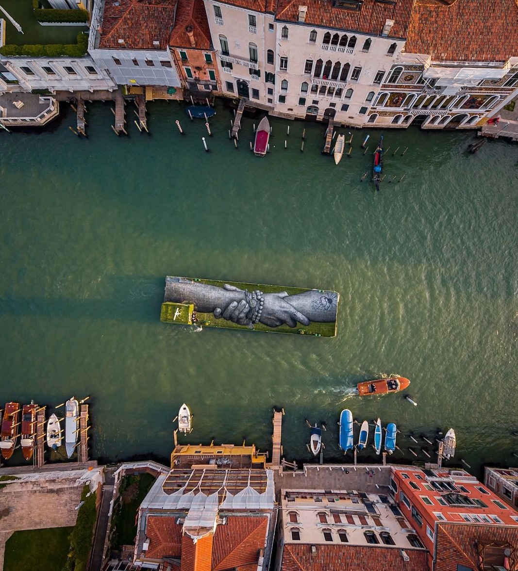 Saype @ Venice, Italy