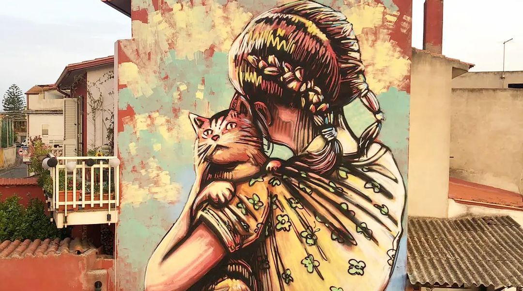 Alice Pasquini @ San Gavino Monreale, Italy