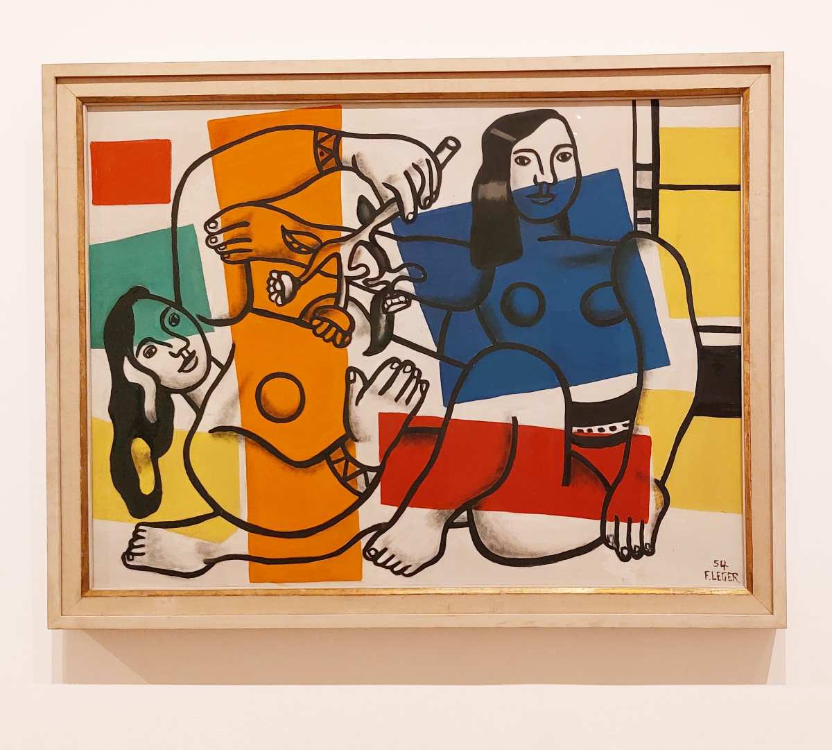 "Two Women Holding Flowers" by Fernand Léger