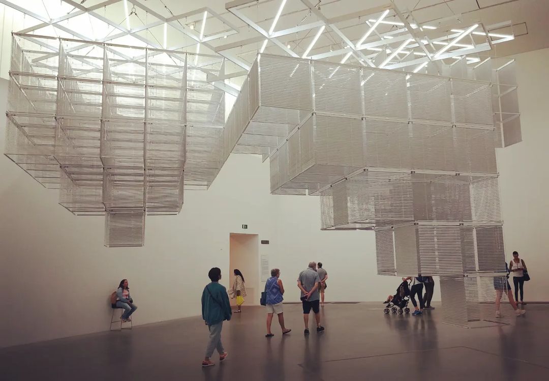 "ol LeWitt Upside Down - Structure with Three Towers, Expanded 23 Times, Split in Three" by Haegue Yang