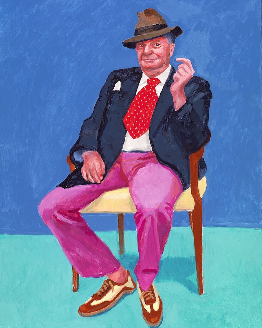 "Barry Humphries" by David Hockney