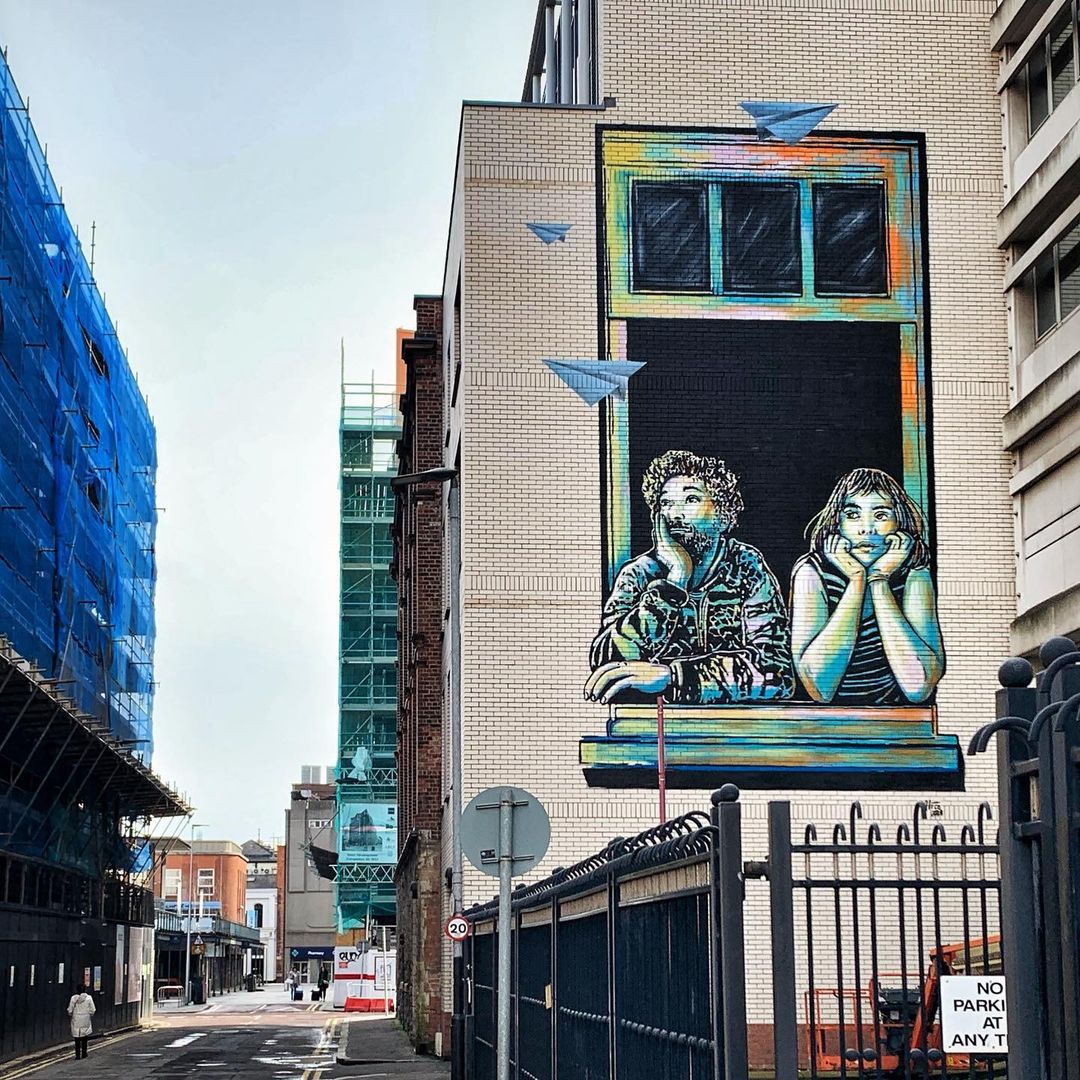 Alice Pasquini + UNO @ Belfast, Northern Ireland, UK